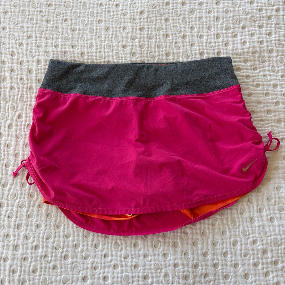 Nike Fuchsia Athletic Skort with Charcoal Waistband